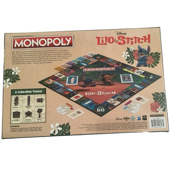 Lilo Stitch Disney Monopoly Sealed With Collectible Tokens - Picture 2 of 4